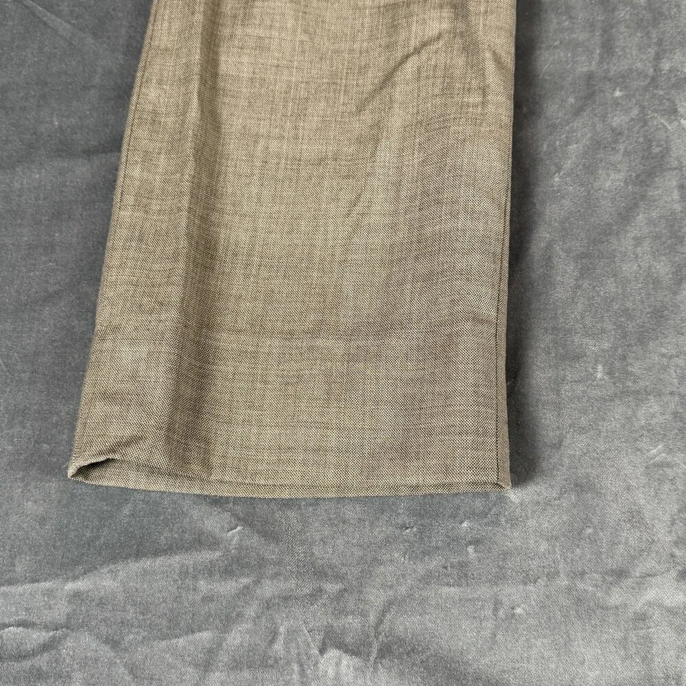 Banana Republic Dress Pants Mens 35x32.5 Taupe Grey Wool Tailored Slim Straight